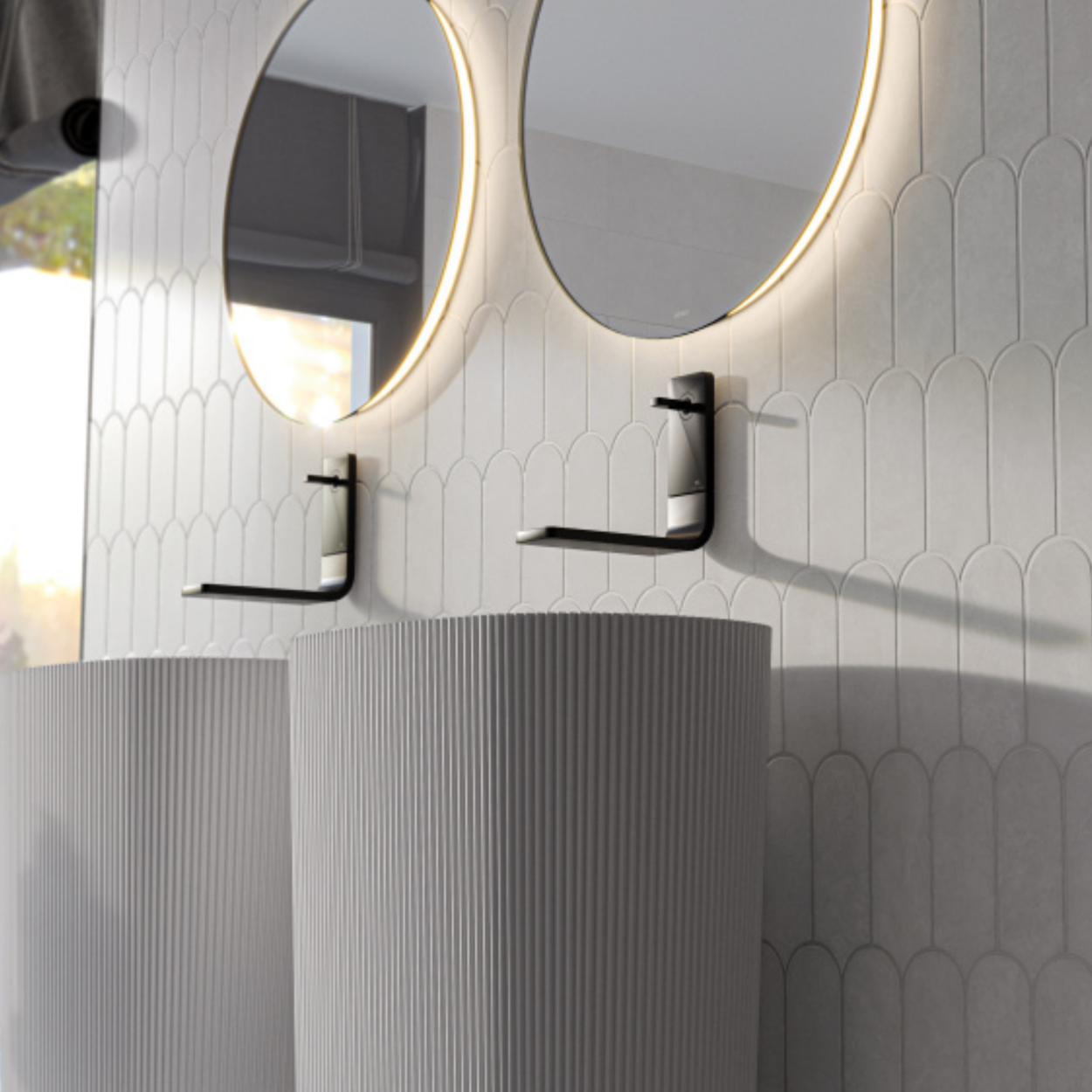 Cifre Ceramica Alure White Visschub Wandtegel 8x21,5 cm
